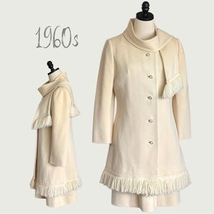 vintage 60s Lilli Ann wool shift dress coat set size small